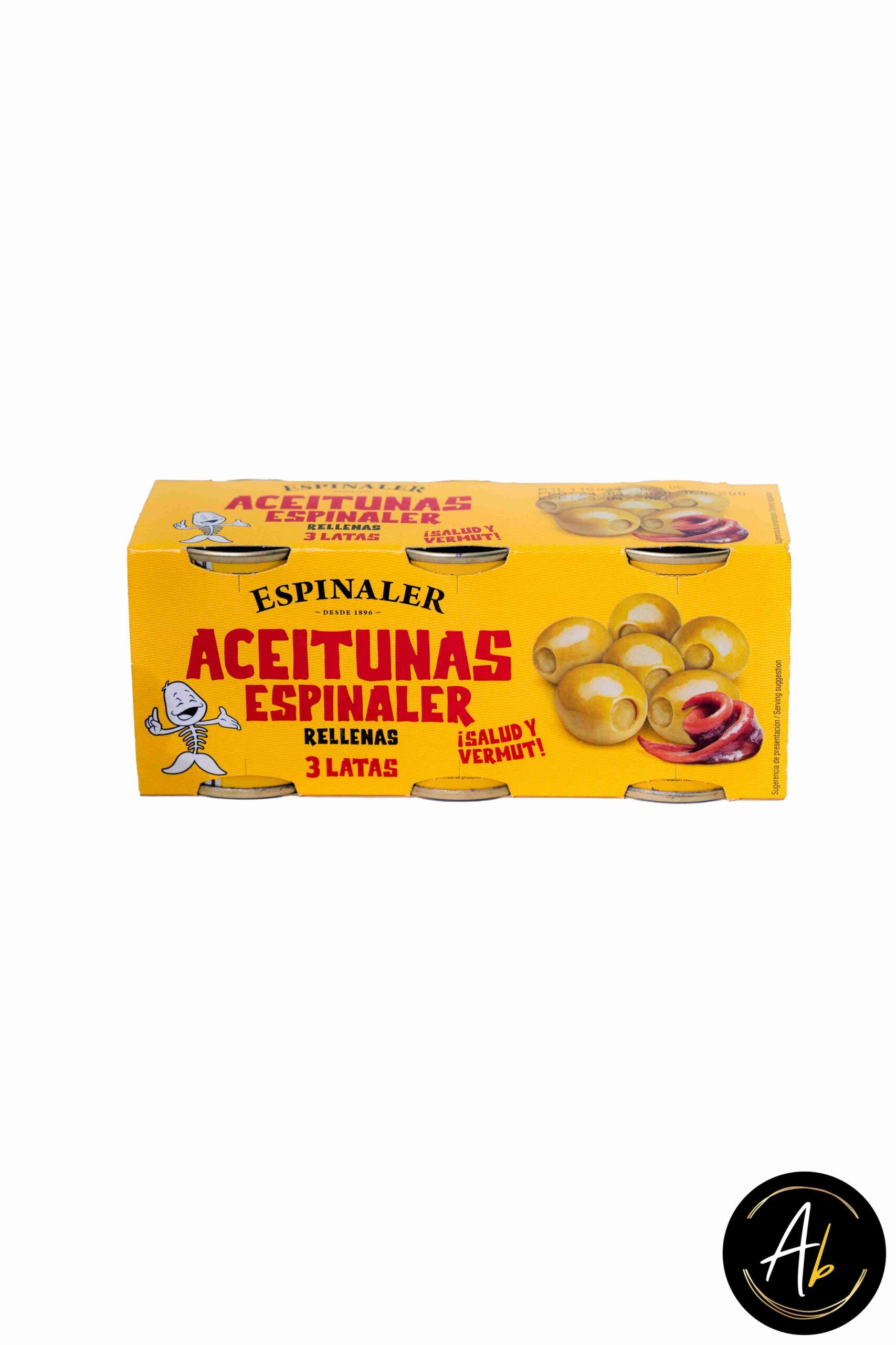 Pack de 3 Latas de Aceitunas Espinaler Rellenas (3x120g)